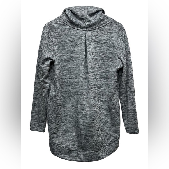 Eddie Bauer Women’s Heather Gray Black Cowl Neck Sweater Top Sweatshirt Active M - Picture 3 of 8